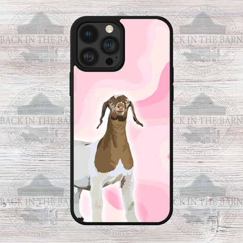 Pink Swirl Goat Phone Case
