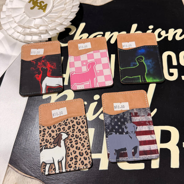 Back of Phone Goat Card Wallet