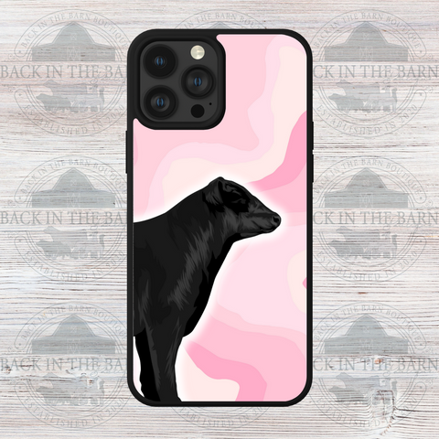 Pink Swirl Cattle Phone Case