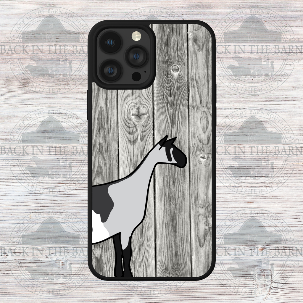 Gray Woodgrain Dairy Goat Phone Case