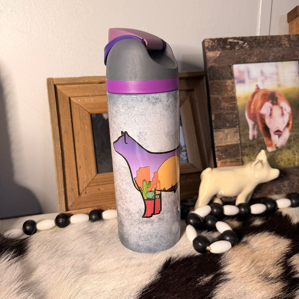 Desert Sunset Sip Top Cattle Tumbler