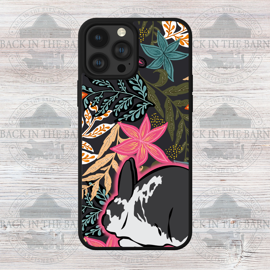 Dark Floral Rabbit Phone Case