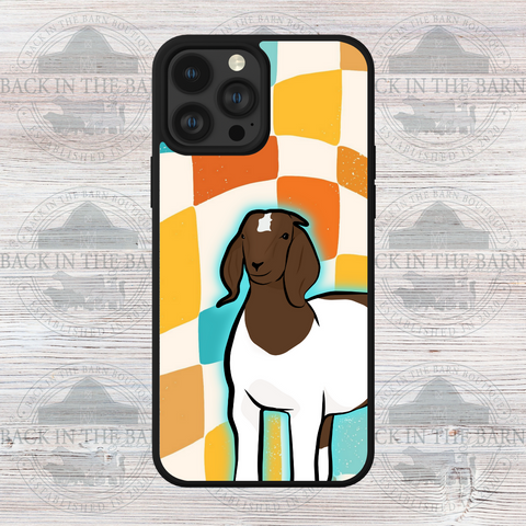 Sunset Checkered Goat Phone Case