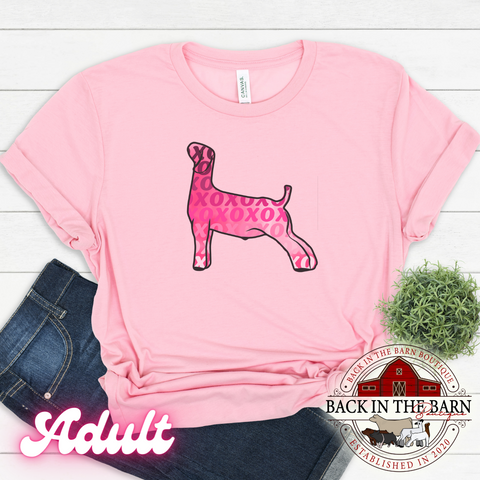 Pink Watercolor Goat Shirt