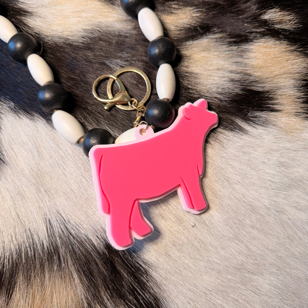 Acrylic Cattle Keychain