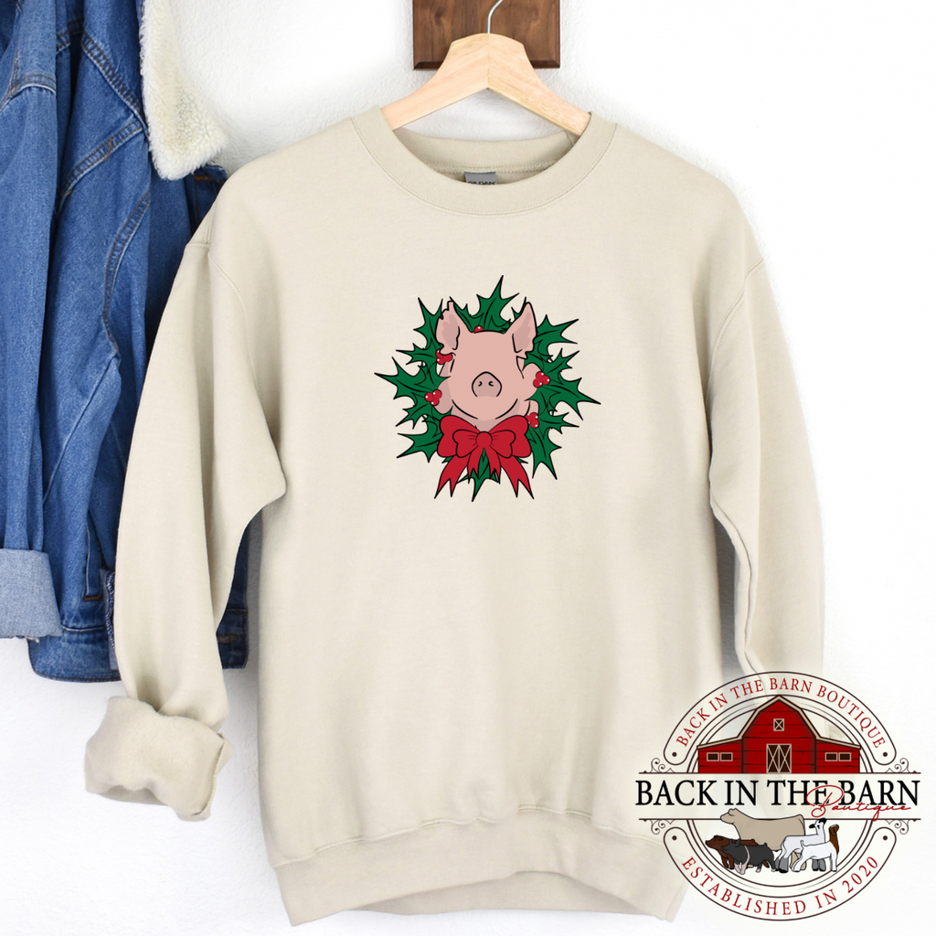 Wreath Pig Crewneck