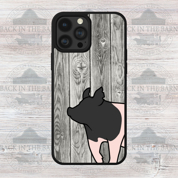 Gray Woodgrain Goat Phone Case