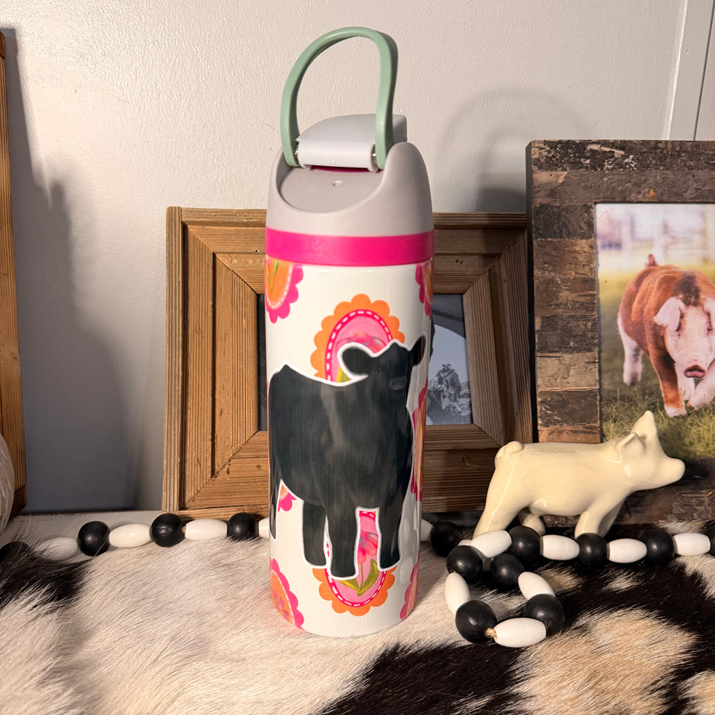 Floral Sip Top Cattle Tumbler