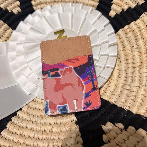 Back of Phone Cattle Card Wallet