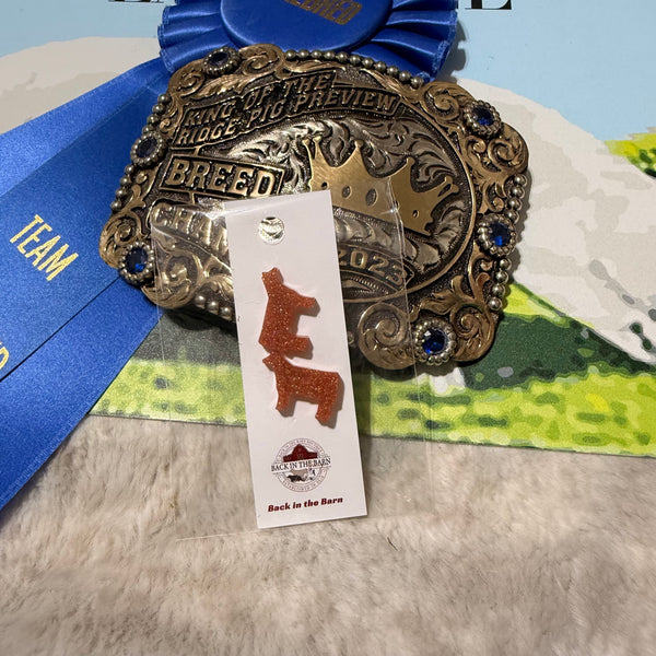 Resin Cattle Stud Earrings