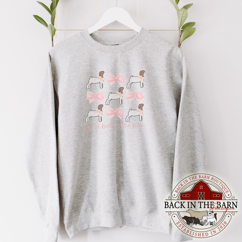 Coquette Bow Goat Crewneck