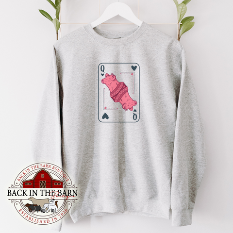 Queen of Hearts Cattle Crewneck