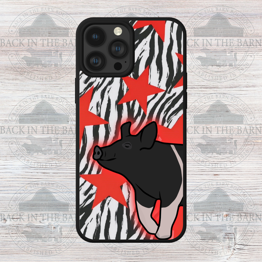 Star Zebra Pig Phone Case
