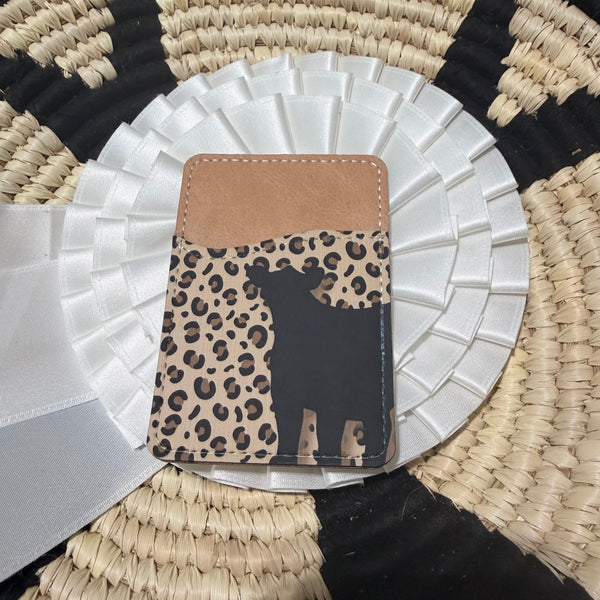 Back of Phone Cattle Card Wallet