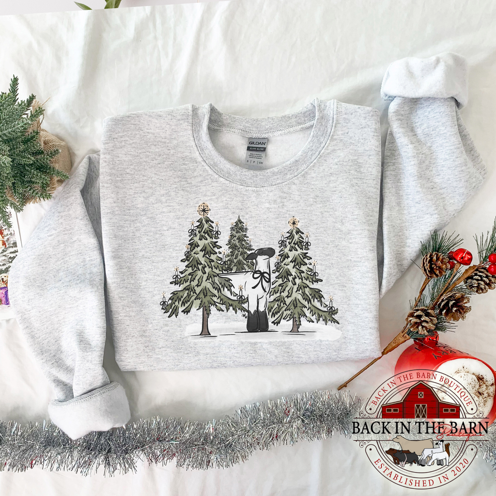 Silent Night Christmas Lamb Crewneck