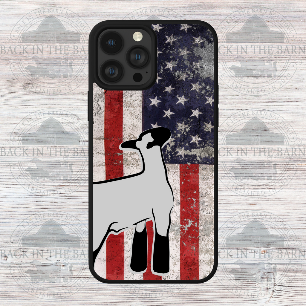 American Flag Lamb Phone Case