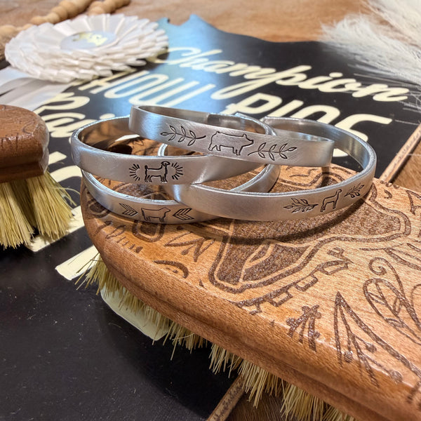 Adjustable Stamped Livestock Bracelet