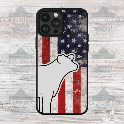 American Flag Cattle Phone Case