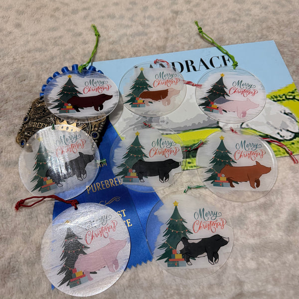 Acrylic Pig Breed Ornaments