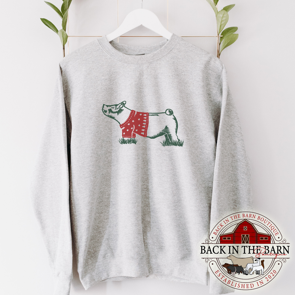 Christmas Sweater Pig Crewneck