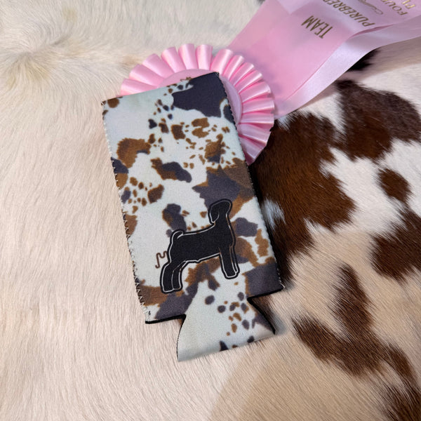 Cow Print Livestock Slim Koozie