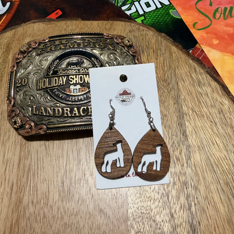 Lamb Walnut Teardrop Earrings Style 2