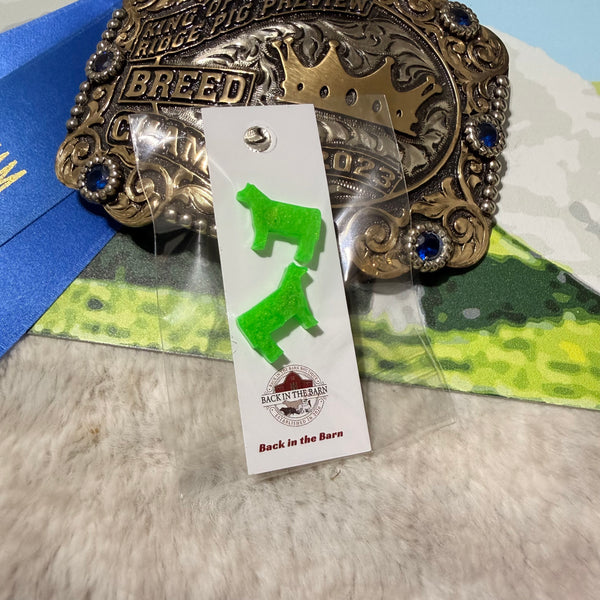 Resin Cattle Stud Earrings