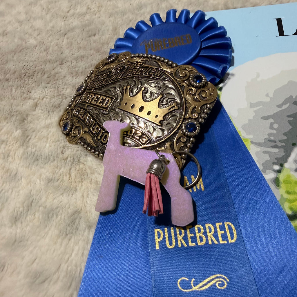 Epoxy Lamb Keychain