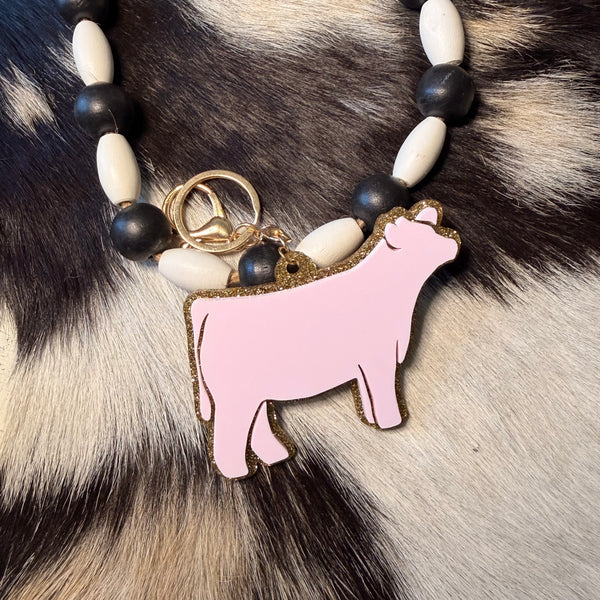 Acrylic Cattle Keychain