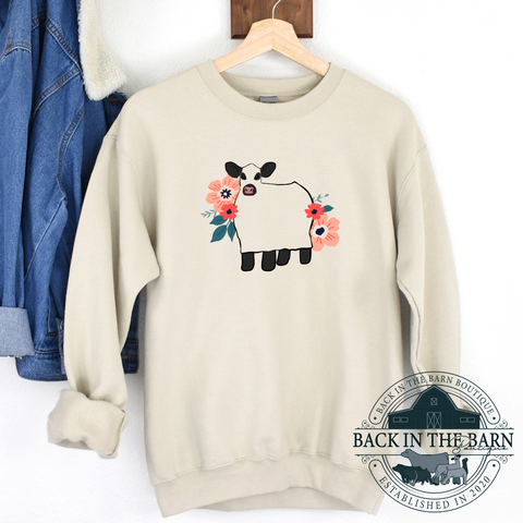 Floral Ghost Cattle Crewneck
