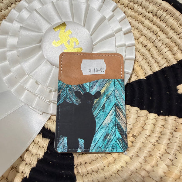 Back of Phone Cattle Card Wallet