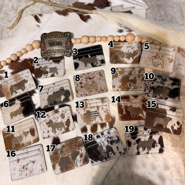 Cowhide Pig Wallet
