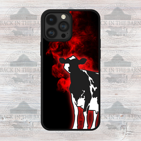 Red Flame Dairy Cattle Phone Case