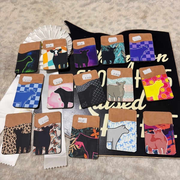 Back of Phone Cattle Card Wallet