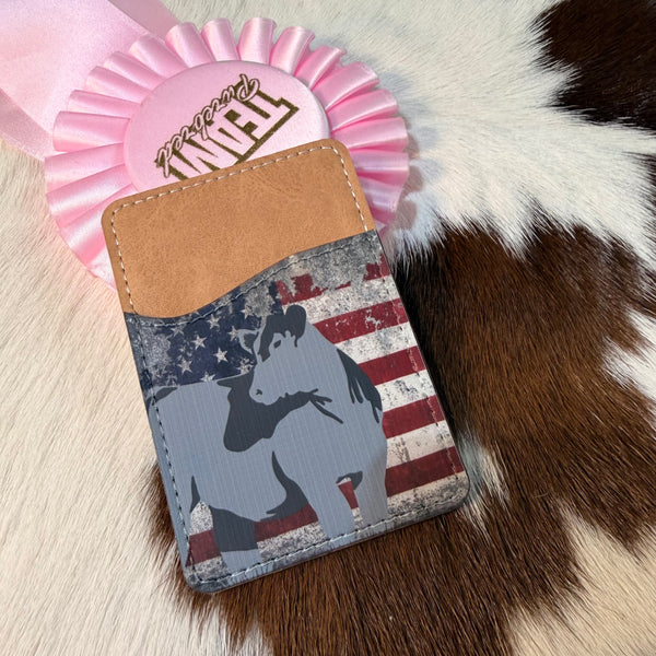 Back of Phone Cattle Card Wallet