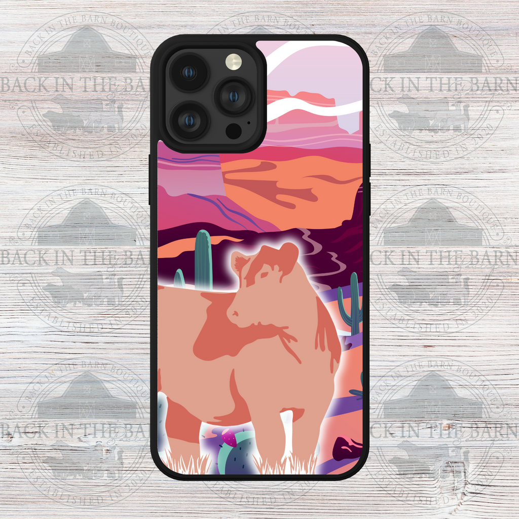 Western Sunset Cattle Phone Case