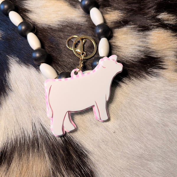 Acrylic Cattle Keychain