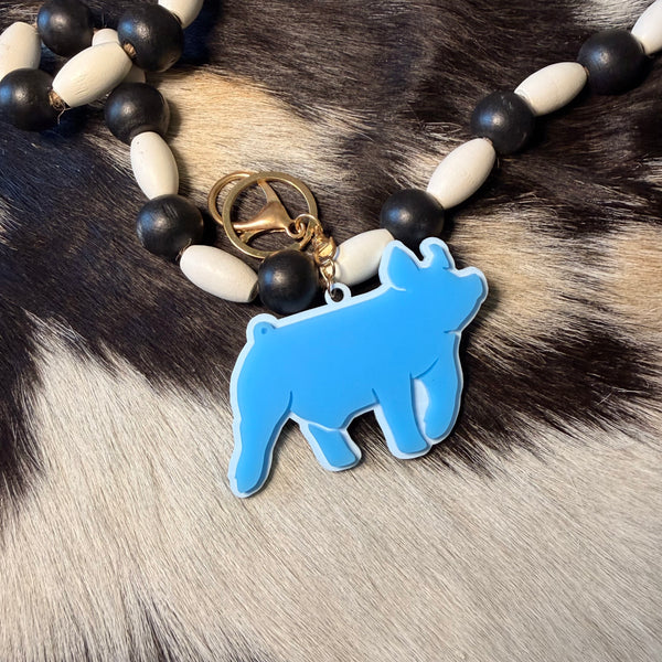 Acrylic Pig Keychain