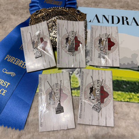 Stamped Pig Small Ear Tag Necklace