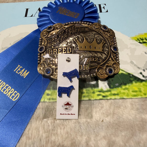 Resin Cattle Stud Earrings