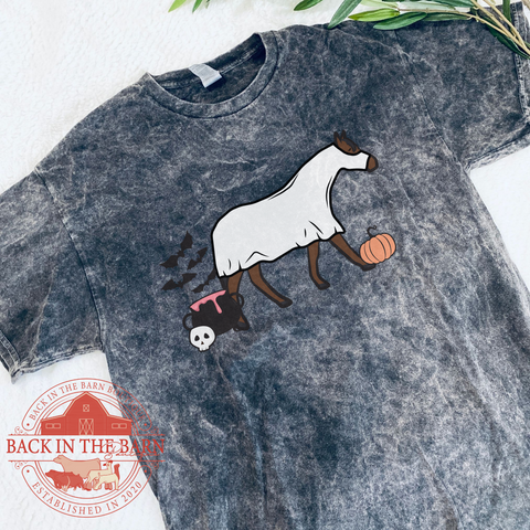 Spooky Season Horse Mineral Wash Shirt