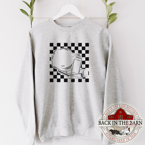 Checkered Show Supplies Livestock Crewneck