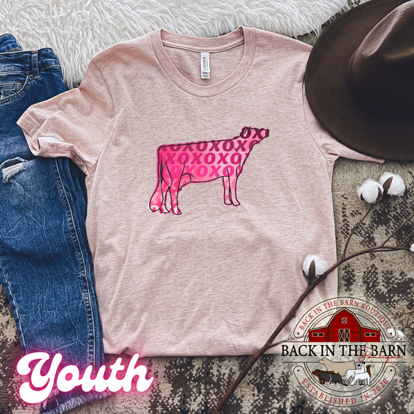 Pink Watercolor Dairy Cow Shirt