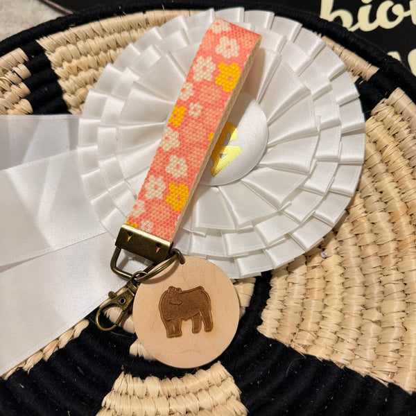 Cotton Cattle Wristlet