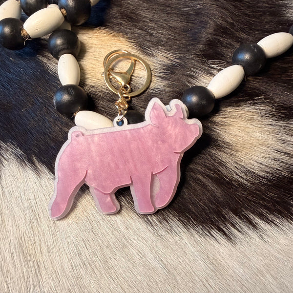 Acrylic Pig Keychain