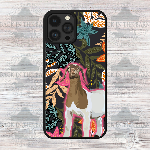 Dark Floral Goat Phone Case