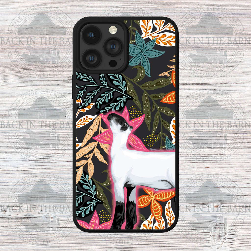 Dark Floral Lamb Phone Case