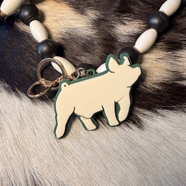 Acrylic Pig Keychain