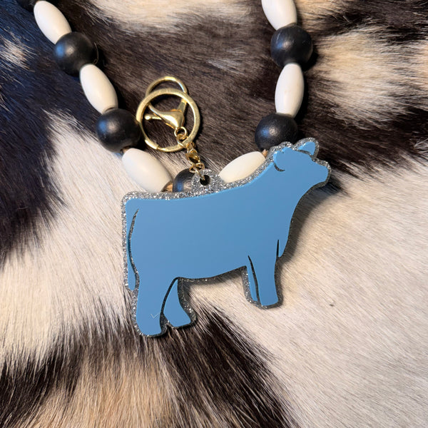 Acrylic Cattle Keychain