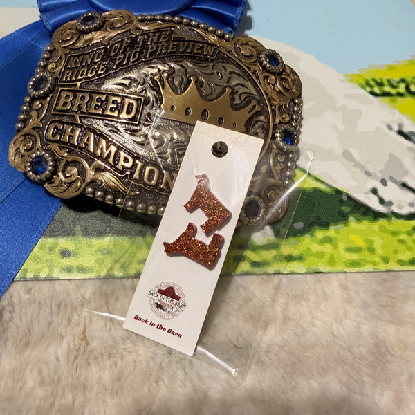 Resin Cattle Stud Earrings